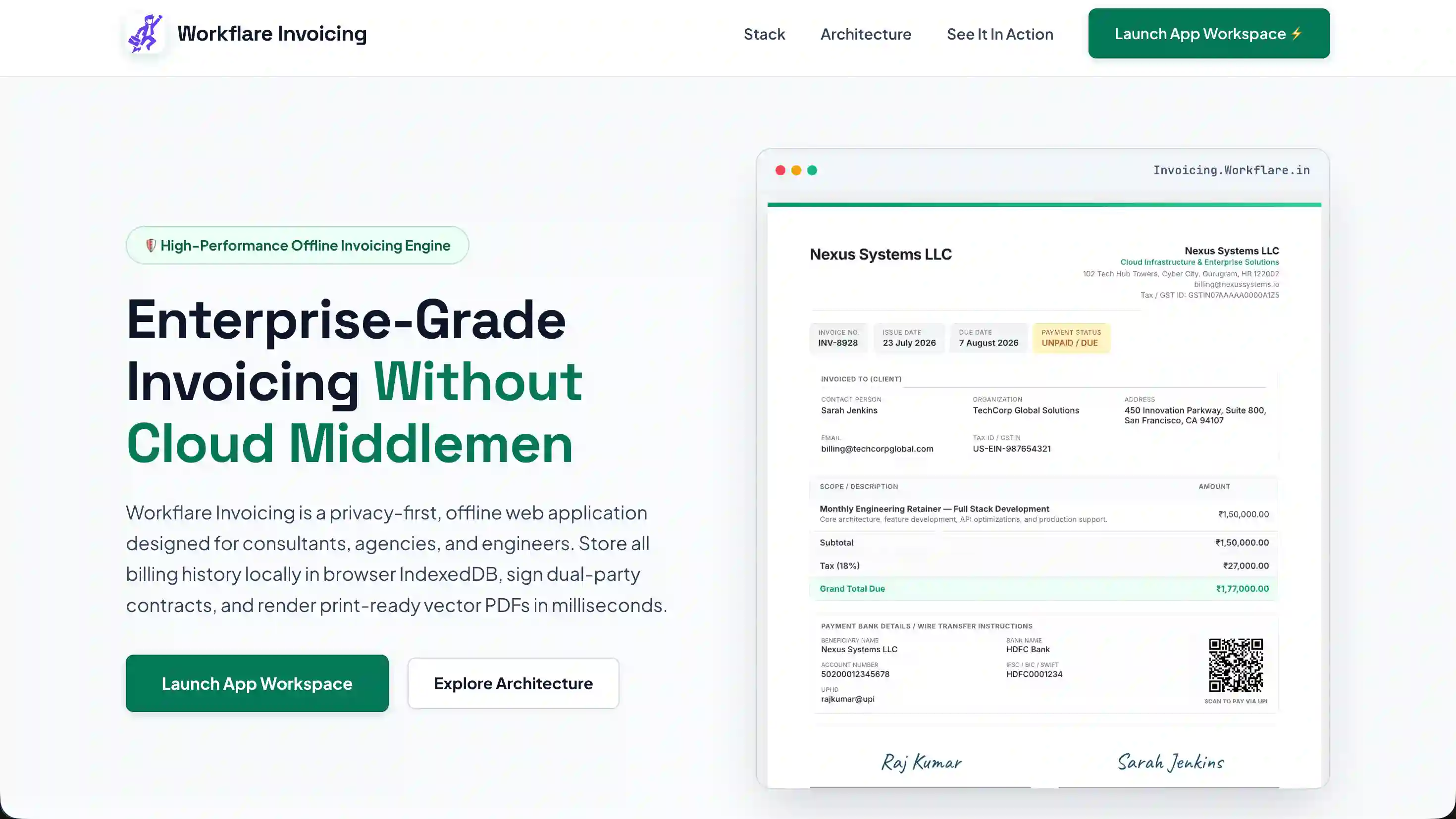 Workflare Invoicing